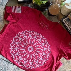 Grunt style Red Graphic T-Shirt Pattern small